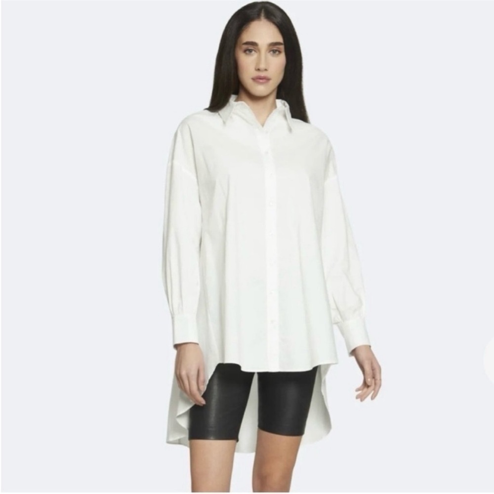 Walter Baker Vivian Oversized Button Down Shirt White Size M